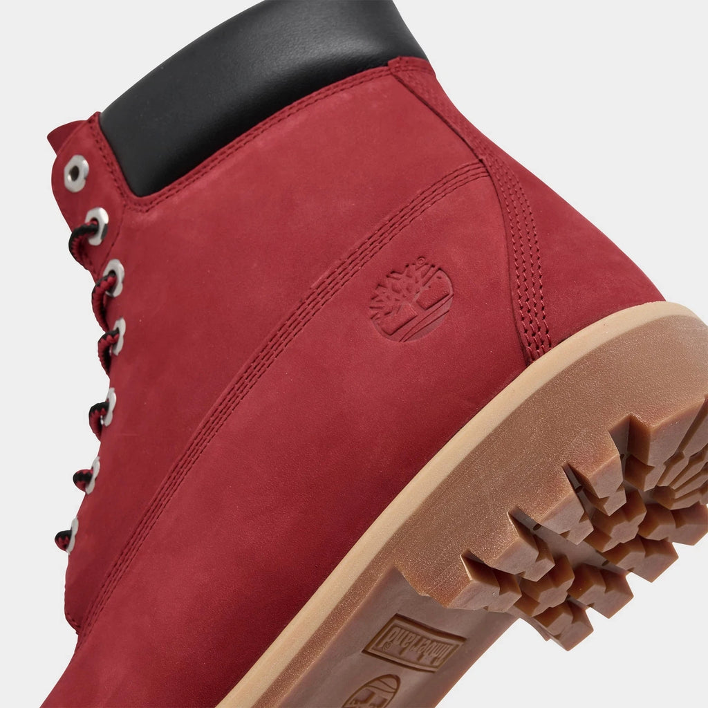 Men's 6-Inch Waterproof Leather Boots - Red