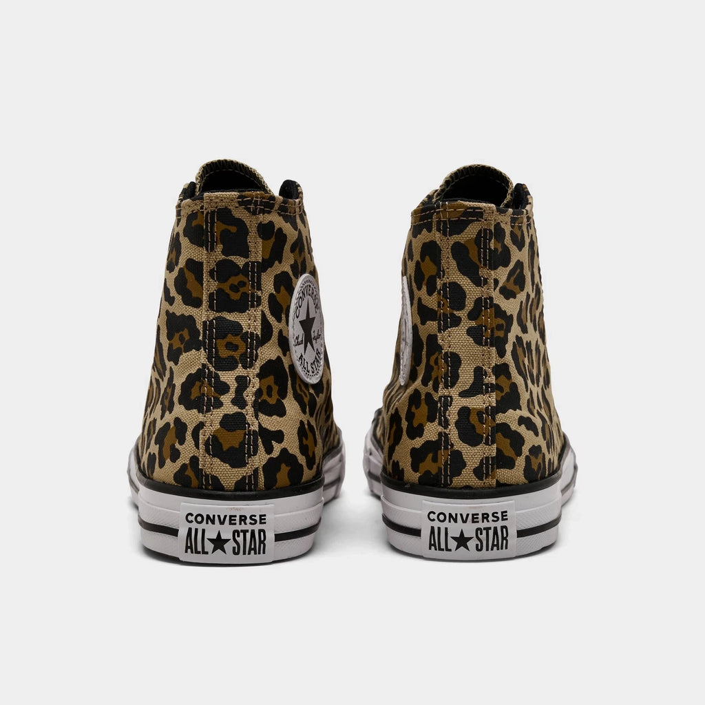 Girls' Animal Print Canvas High Top Sneakers