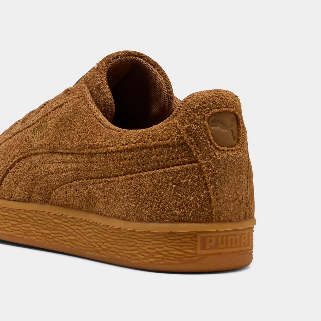 Men's Textured Leather Low-Top Sneakers - Brown