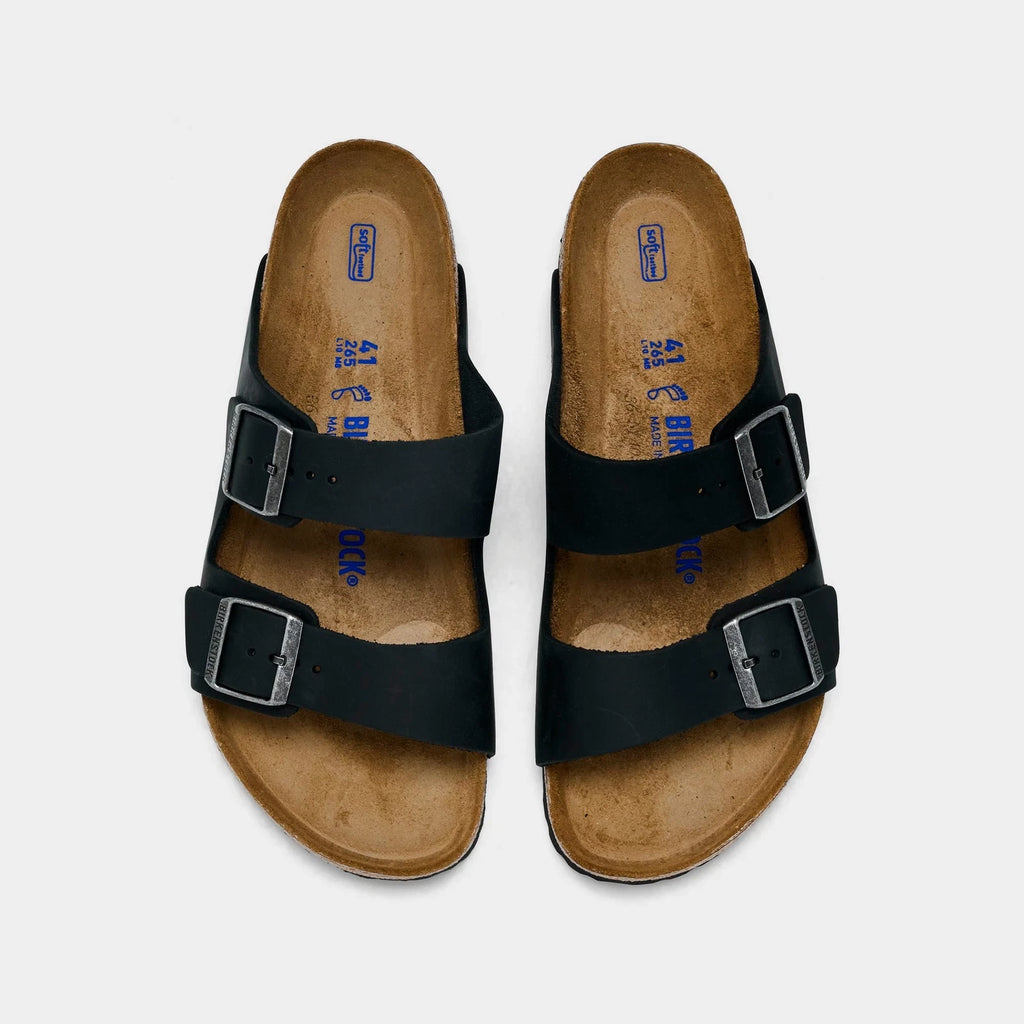 Men's Oiled Leather Two-Strap Sandals