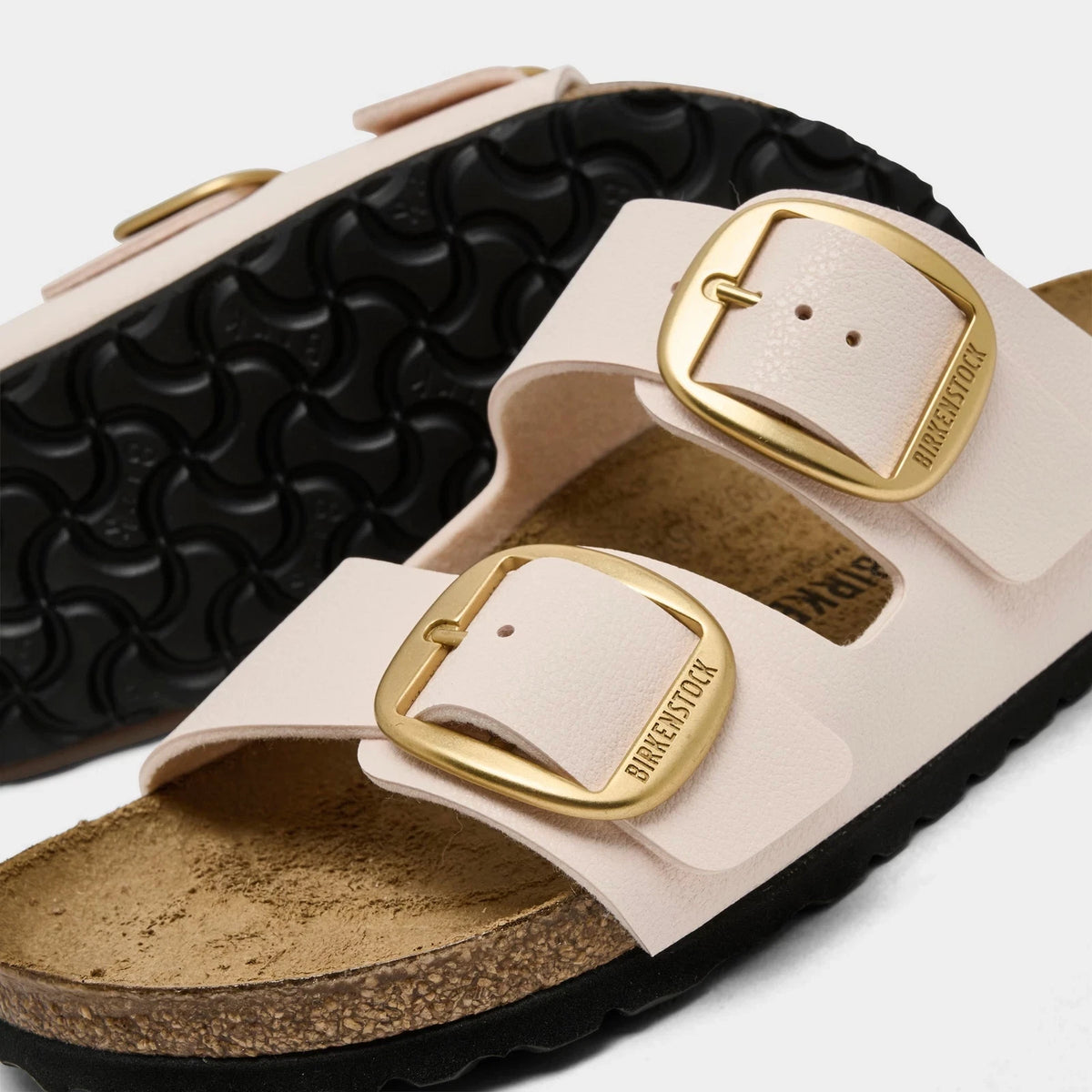 Women's Gold-Buckle Two-Strap Sandals