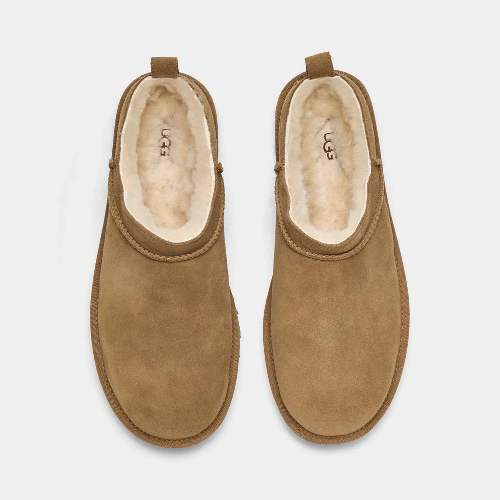 Women's Suede Micro Boots - Chestnut