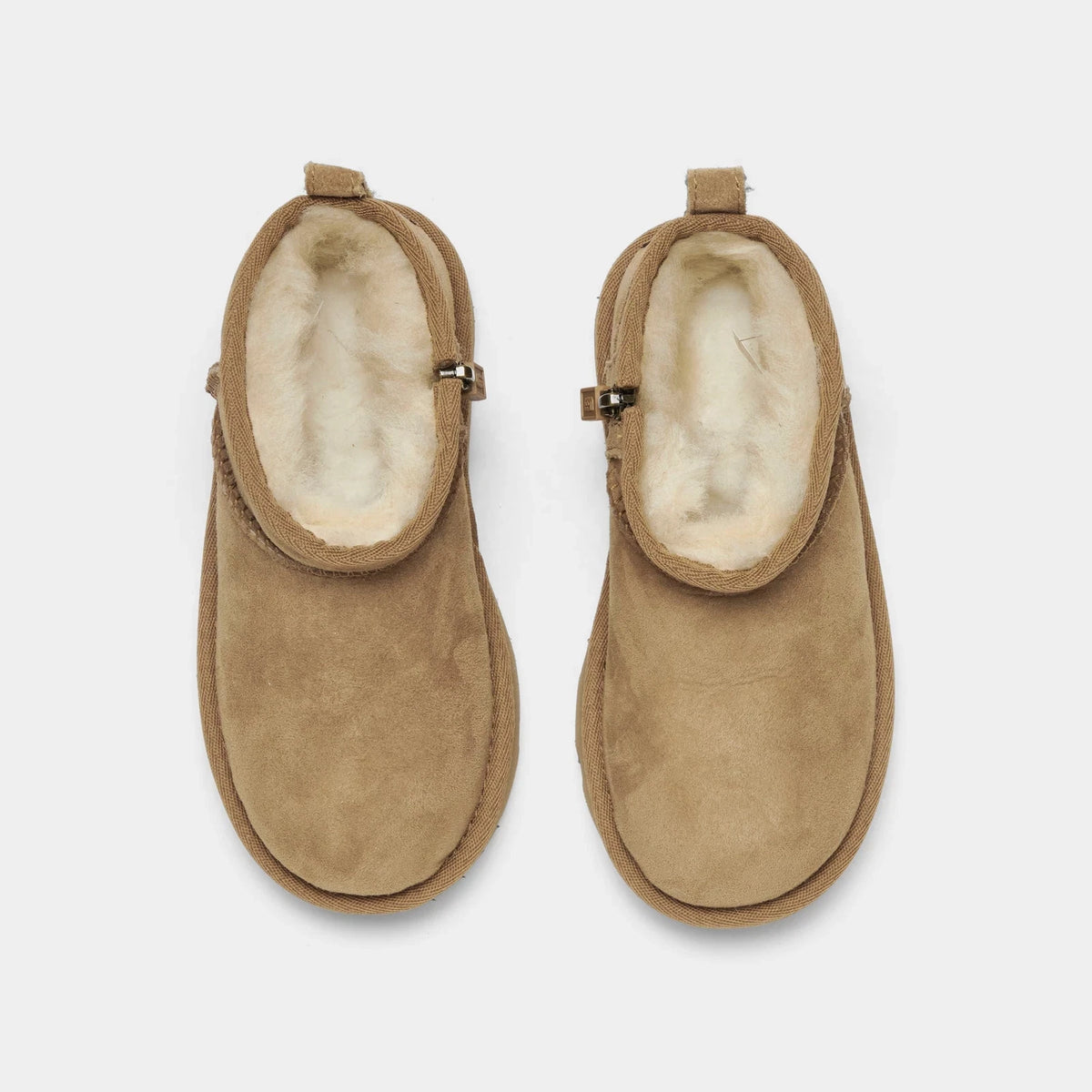 Toddler Sheepskin Mini Boots - Chestnut