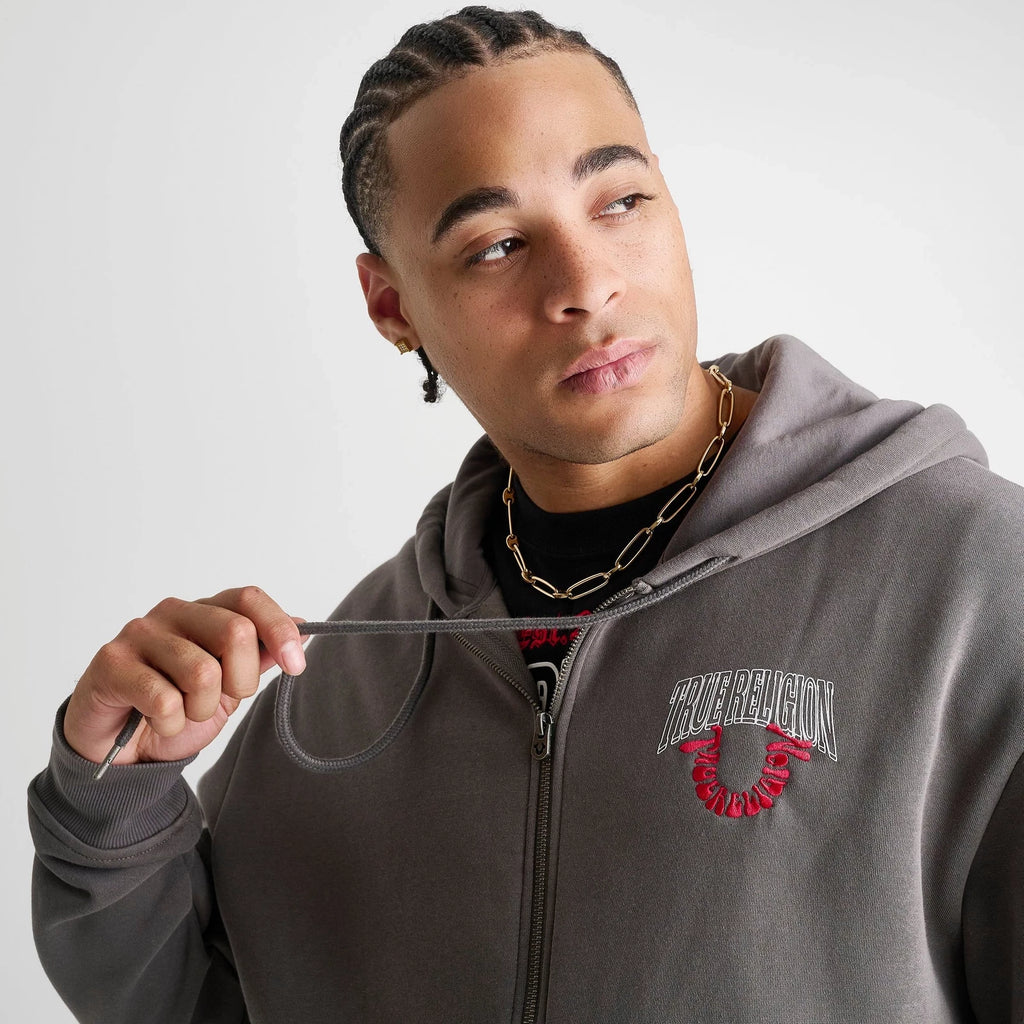 Men's Graphic Full-Zip Fleece Hoodie