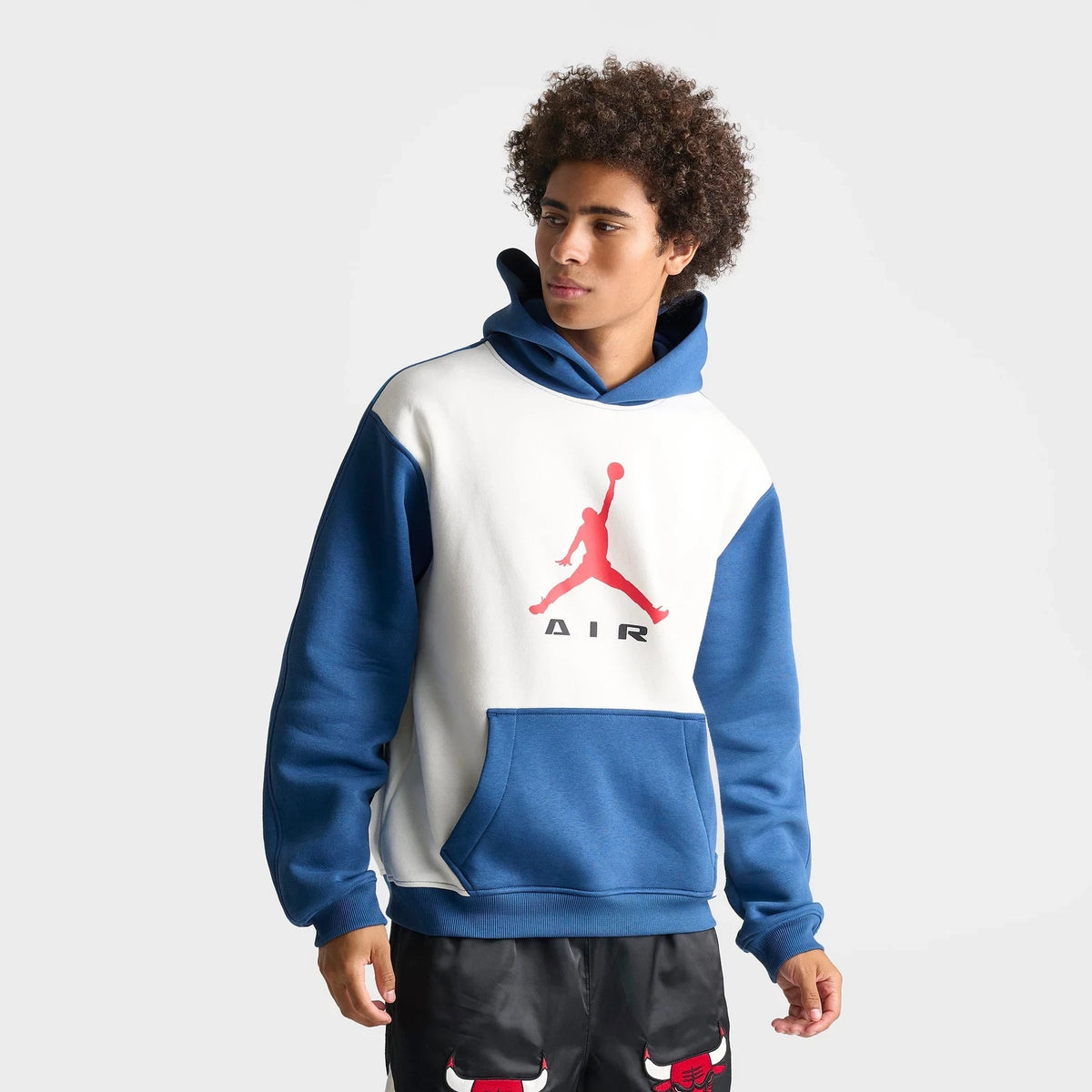 Men's Colorblock Fleece Pullover Hoodie