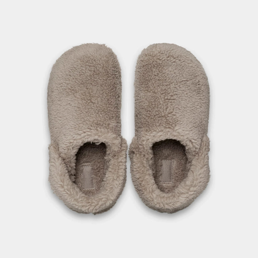 Faux Fur Backstrap Slipper - Cream