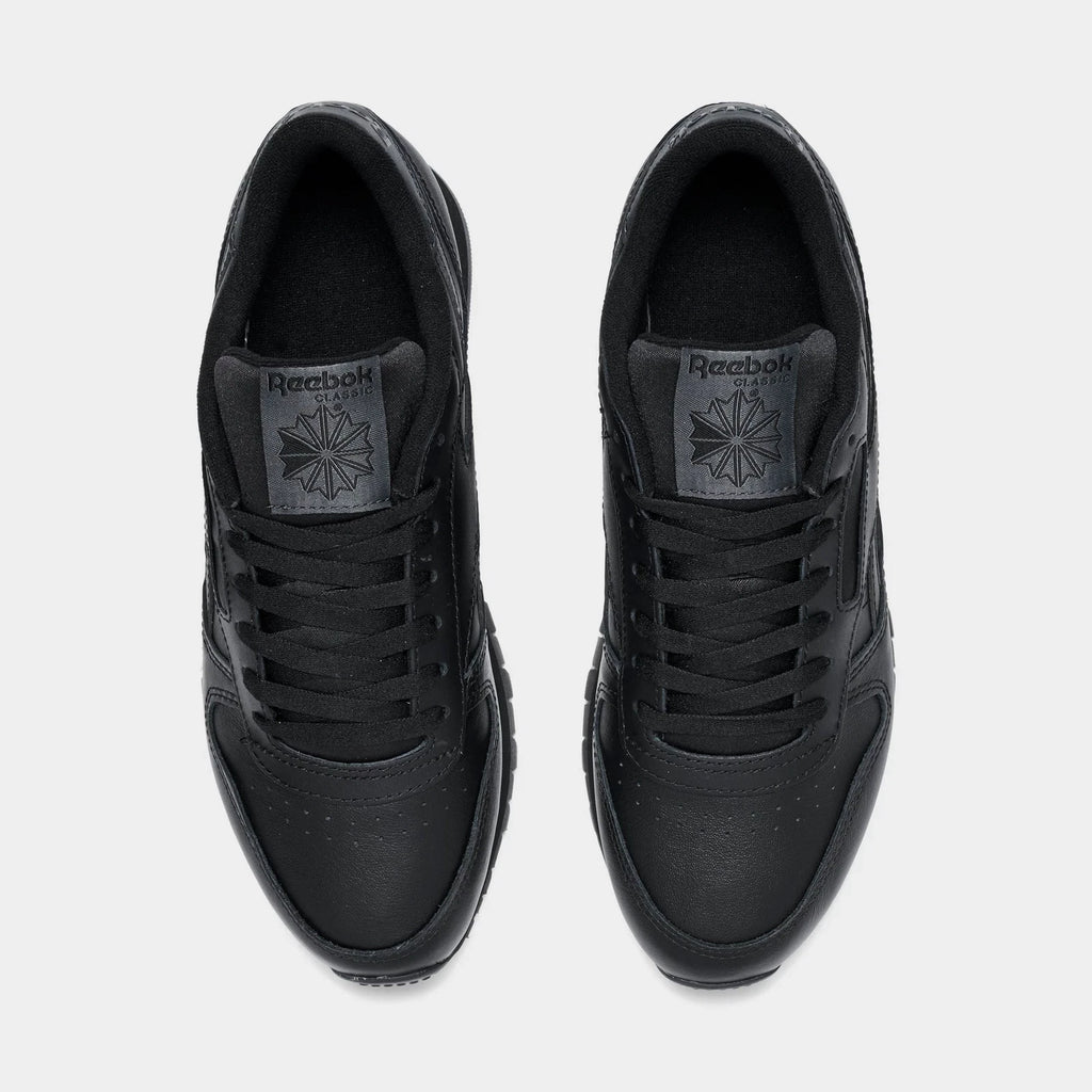 Men's Leather Low Top Sneaker - Black