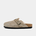 Women's Shearling-Lined Suede Clogs