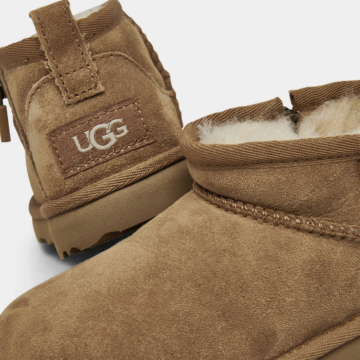 Toddler Sheepskin Mini Boots - Chestnut