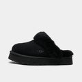 Women's Suede Platform Slip-On Slipper - Black