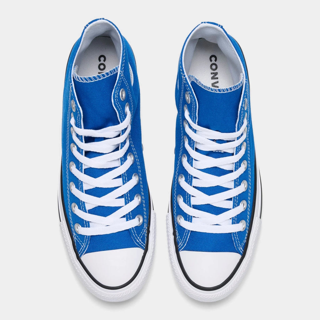 Women's Canvas High Top Sneakers - Blue