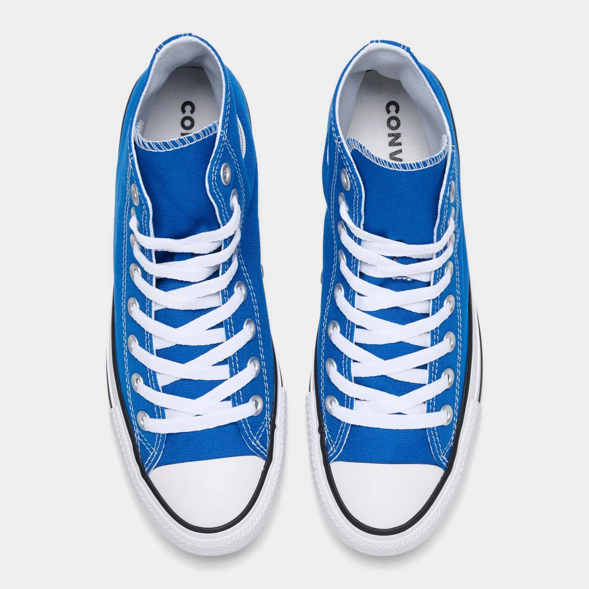 Women's Canvas High Top Sneakers - Blue