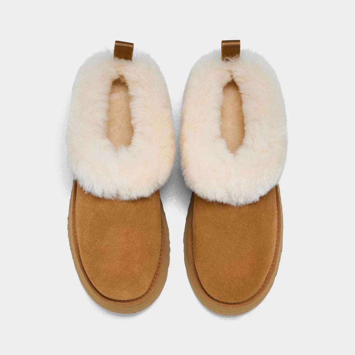 Women's Suede Platform Clogs - Chestnut
