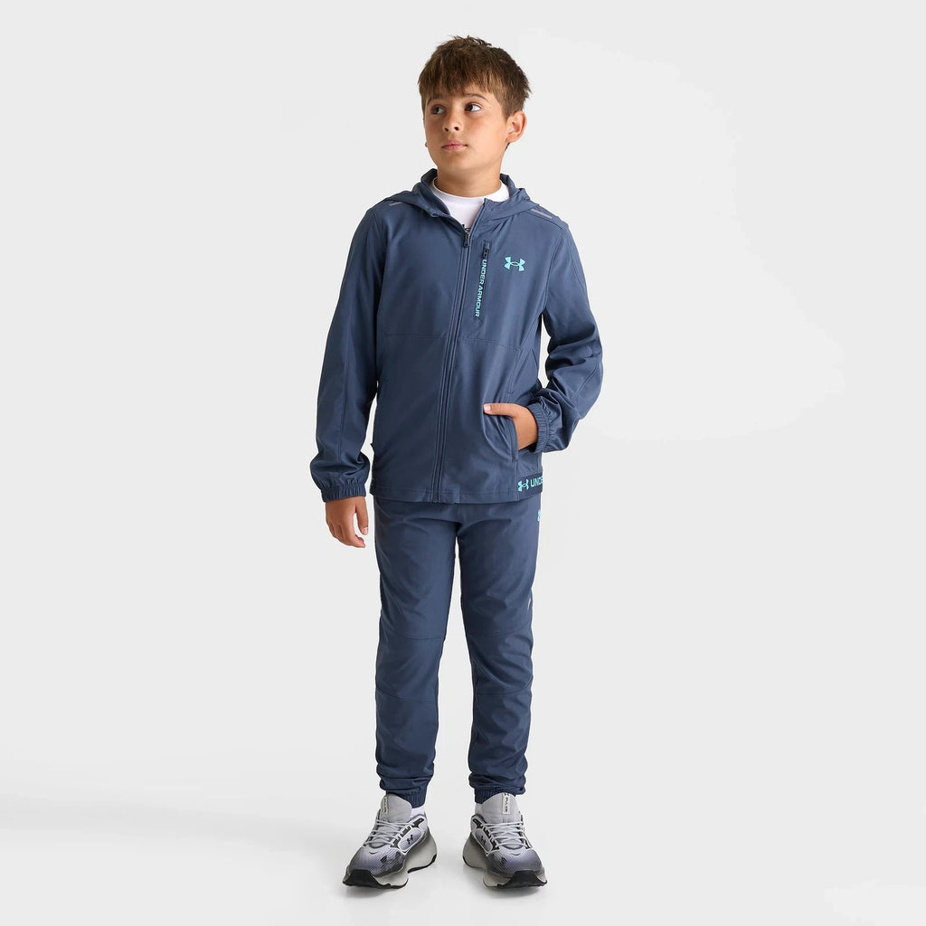 Kids' Water-Repellent Full-Zip Jacket - Gray