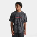 Men's Allover Graphic Cotton T-Shirt - Black