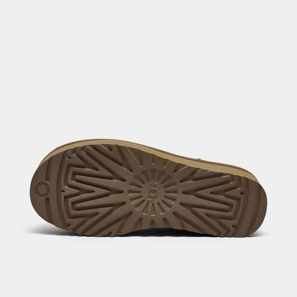 Women's Sheepskin Platform Mini Boots - Chestnut