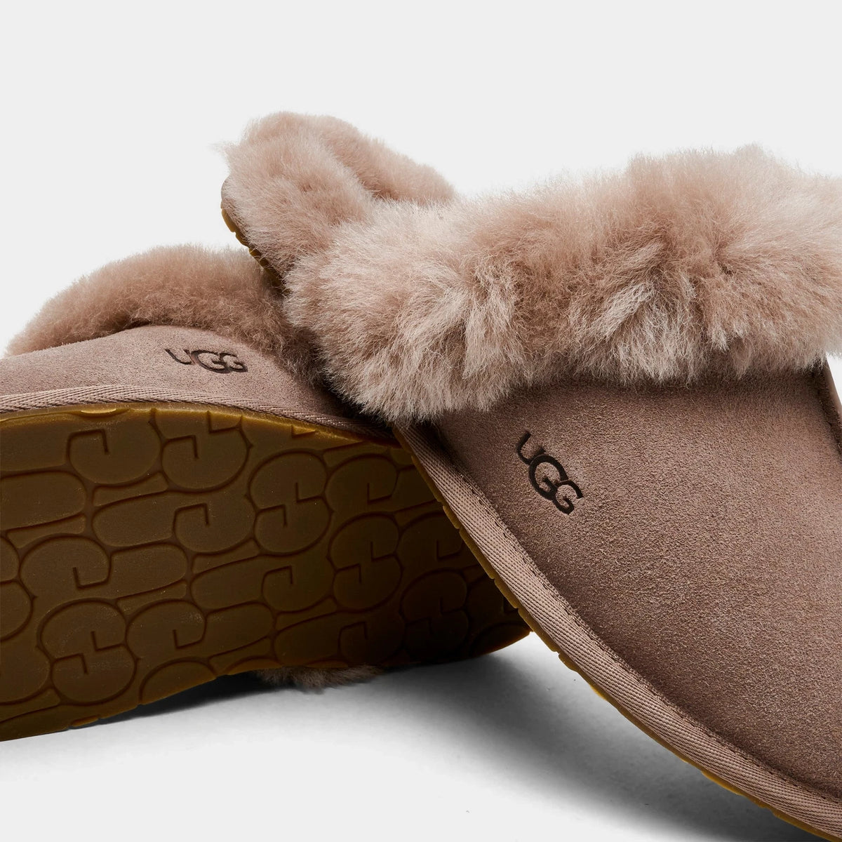 Women's Suede Sheepskin Slide Slippers