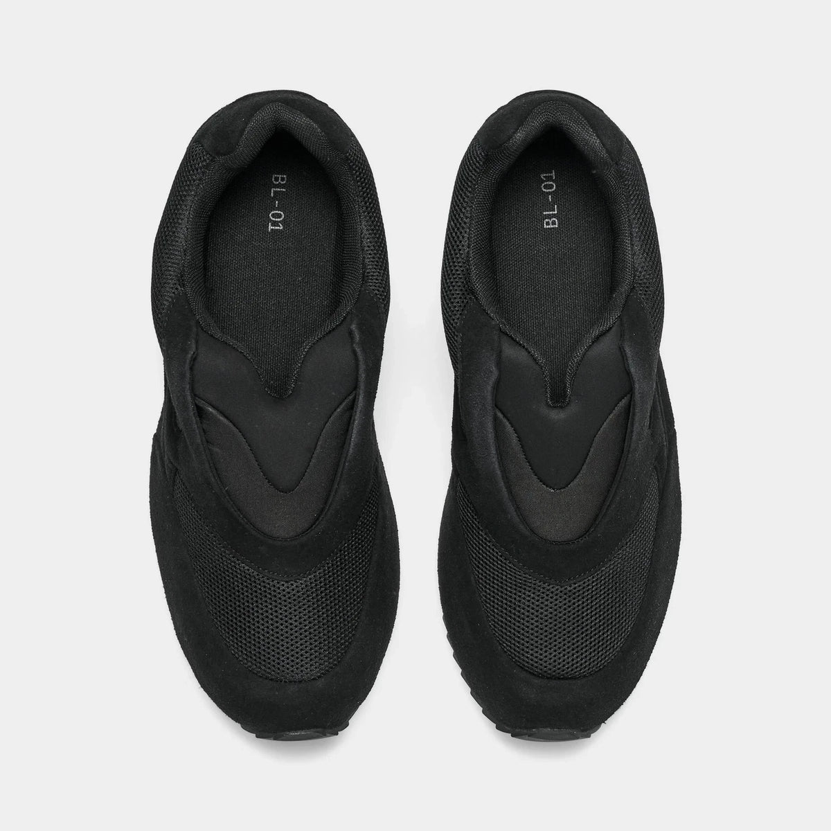 Mesh And Suede Slip-On Casual Shoes