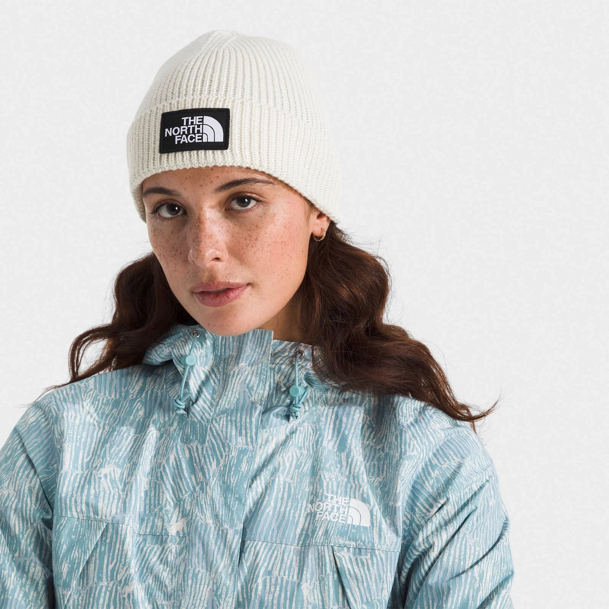 Rib-Knit Cuffed Beanie - White