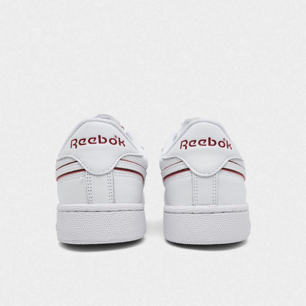 Men's Leather Tennis-Inspired Sneaker - White