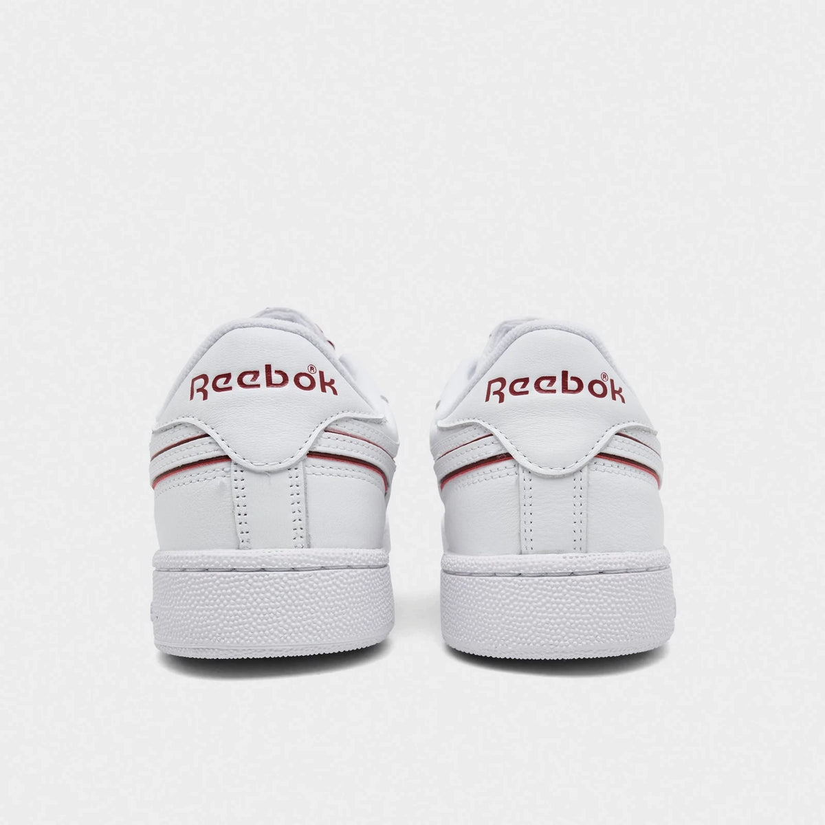 Men's Leather Tennis-Inspired Sneaker - White
