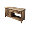 Live Edge Solid Hardwood Freestanding Bathroom Vanity with Cabinet in Natural Oak finish