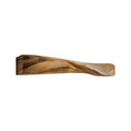 Wave-Form Solid Wood Floating Fireplace Mantel Shelf in Natural Oak finish