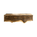 Live Edge Hardwood Floating Bathroom Vanity with Drawer Storage in Natural Oak finish