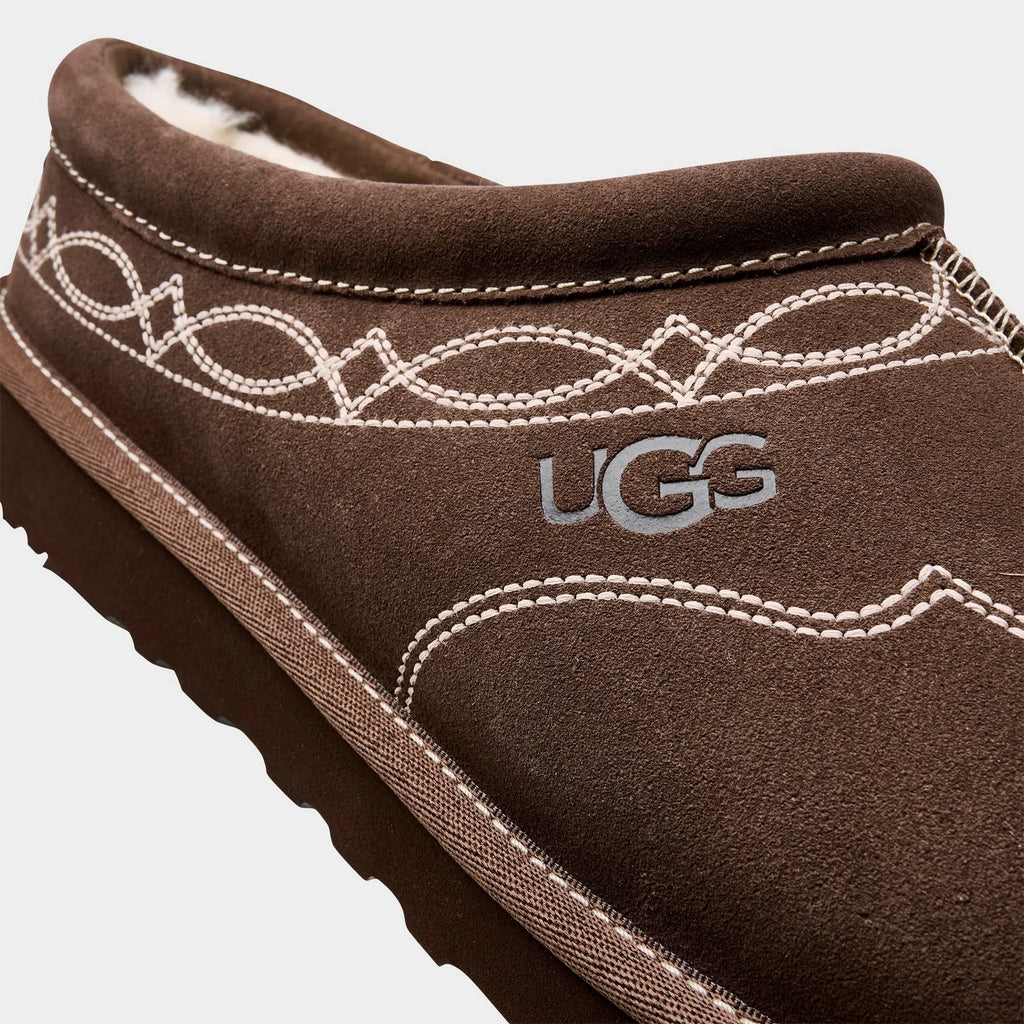 Men's Embroidered Suede Slip-On Slippers