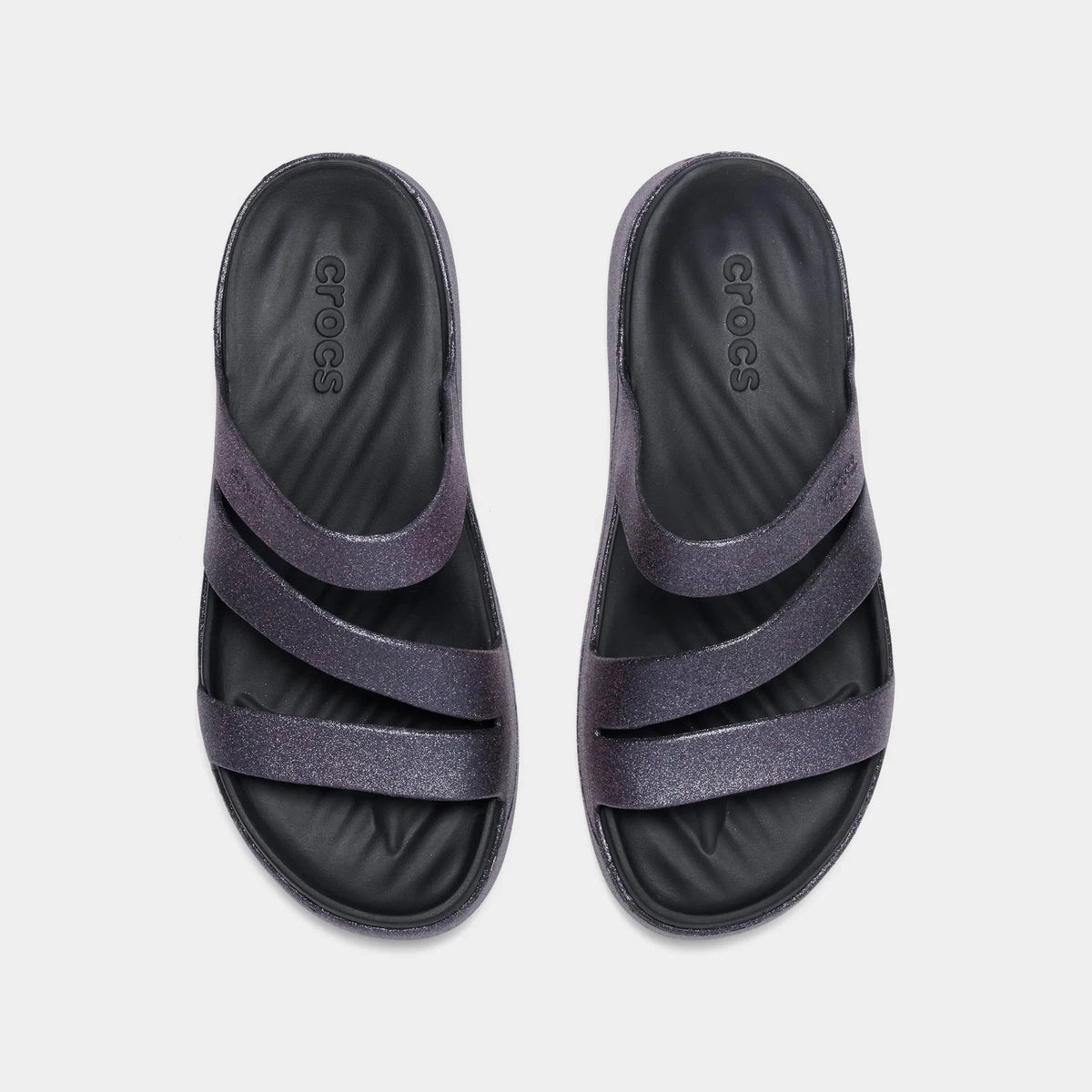 Shimmer Strappy Slip-On Sandal - Blue