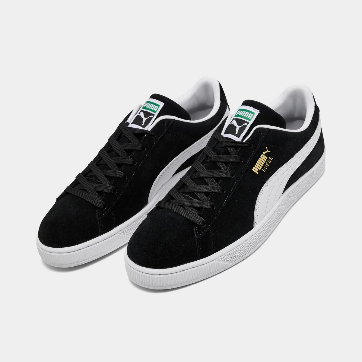 Men's Leather Low-Top Sneakers - Black