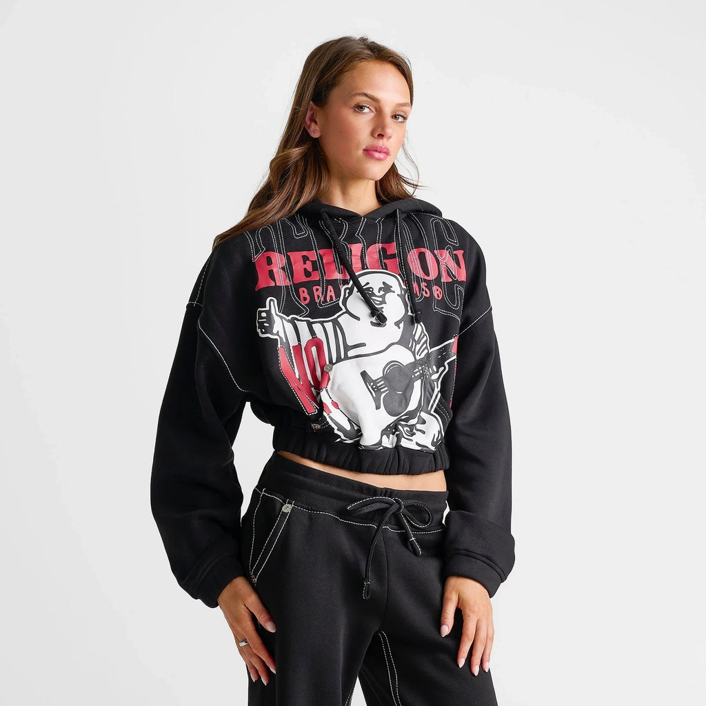 Women's Stitch Buddha Big T Girlfriend Pullover Hoodie