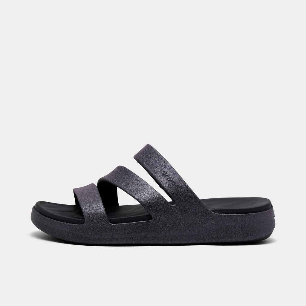 Shimmer Strappy Slip-On Sandal - Blue