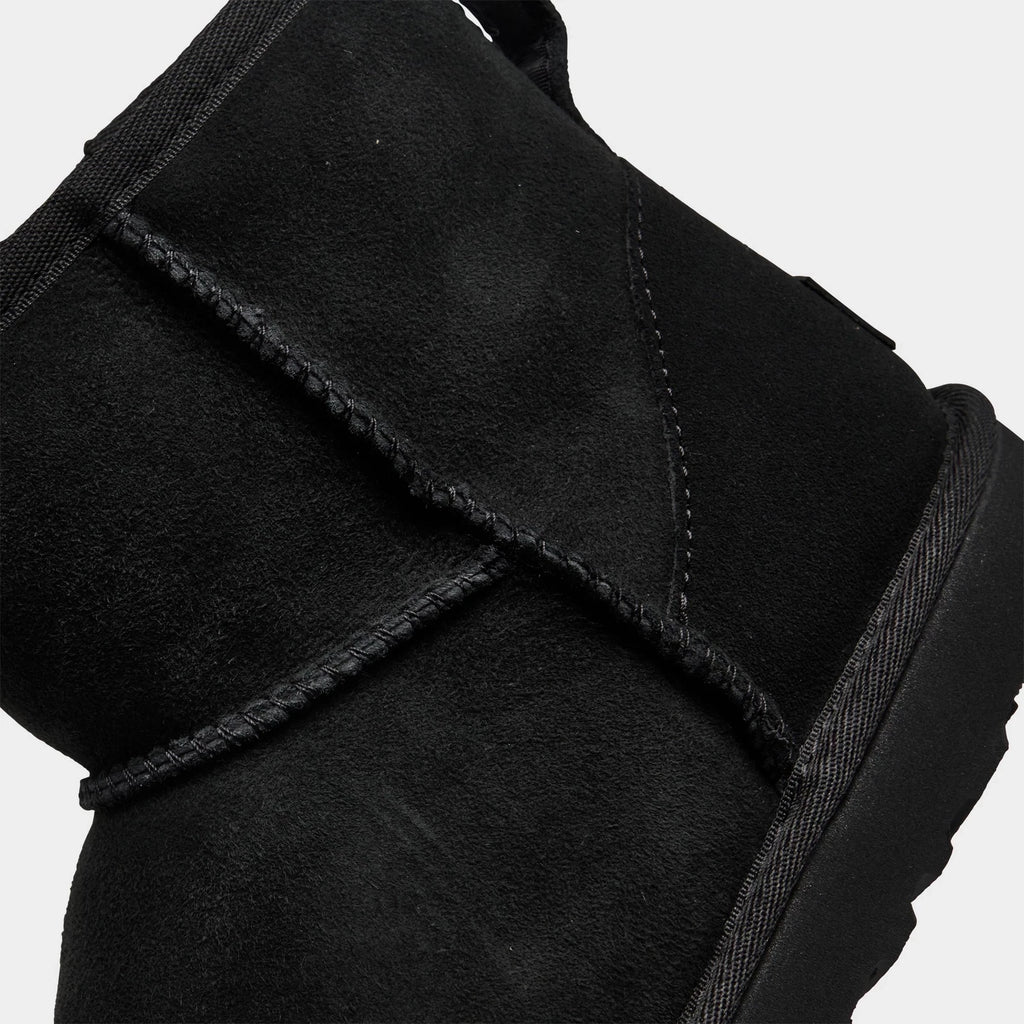 Women's Sheepskin Ankle Boots - Black