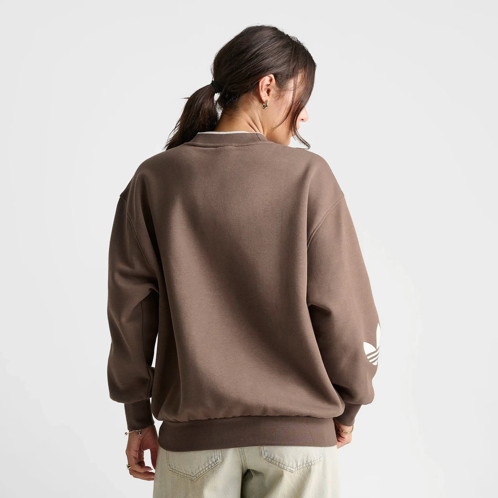 Women's Oversized V-Neck Fleece Sweatshirt