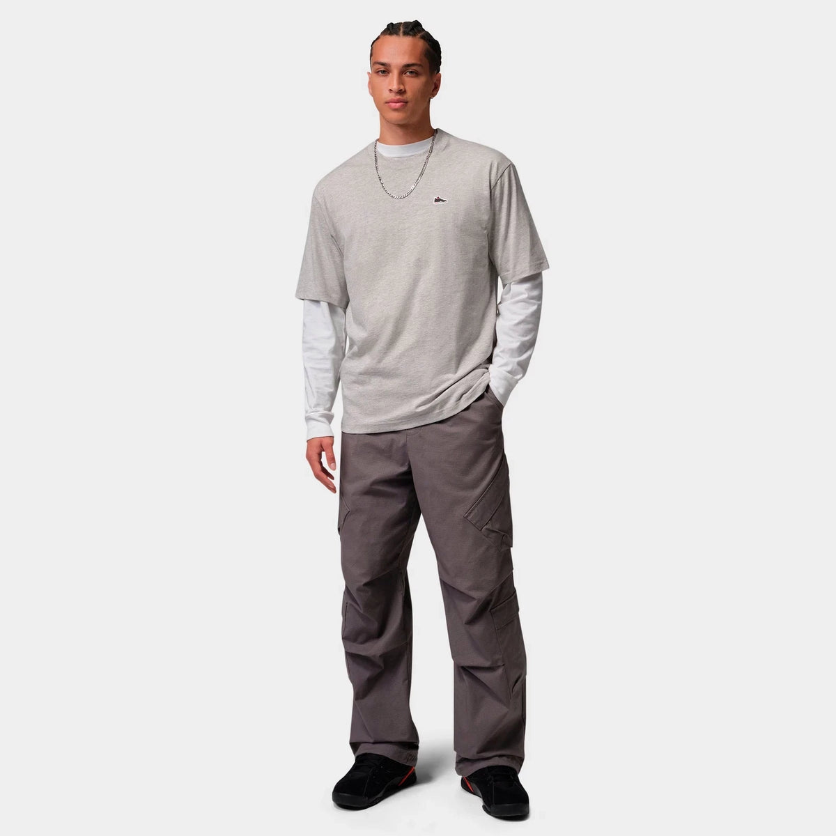 Men's Embroidered Patch Cotton T-Shirt
