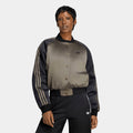 Women's Recycled Satin Bomber Jacket - Brown