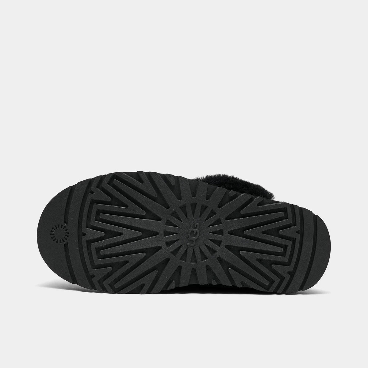 Women's Suede Platform Slip-On Slipper - Black