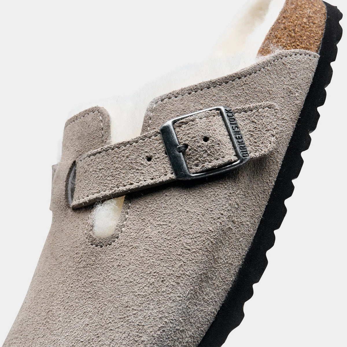 Women's Shearling-Lined Suede Clogs