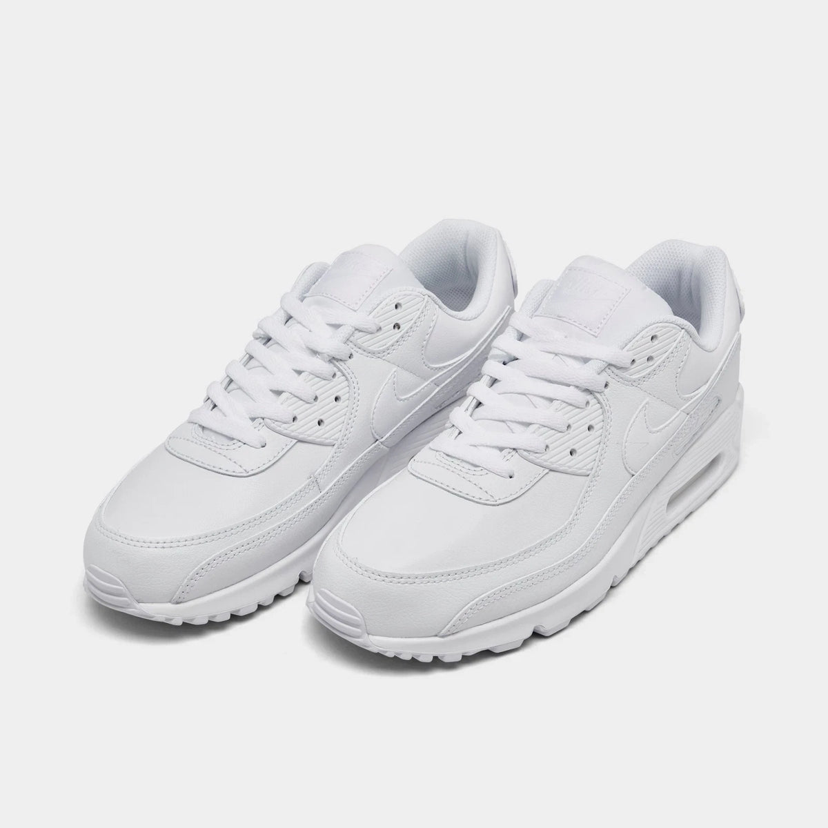 Men's Leather Low-Top Casual Sneakers - White