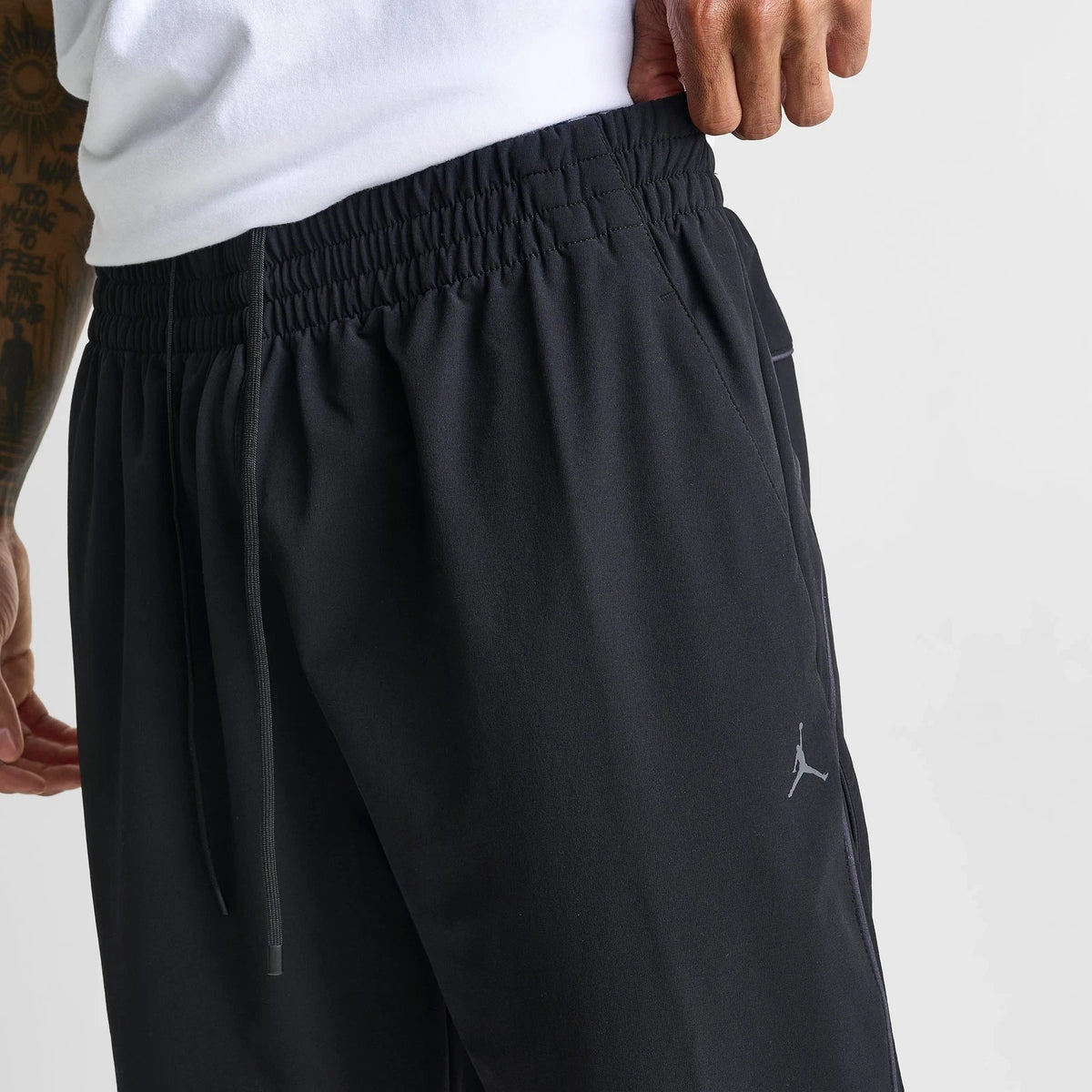 Men's Stretch Woven Track Pants - Black