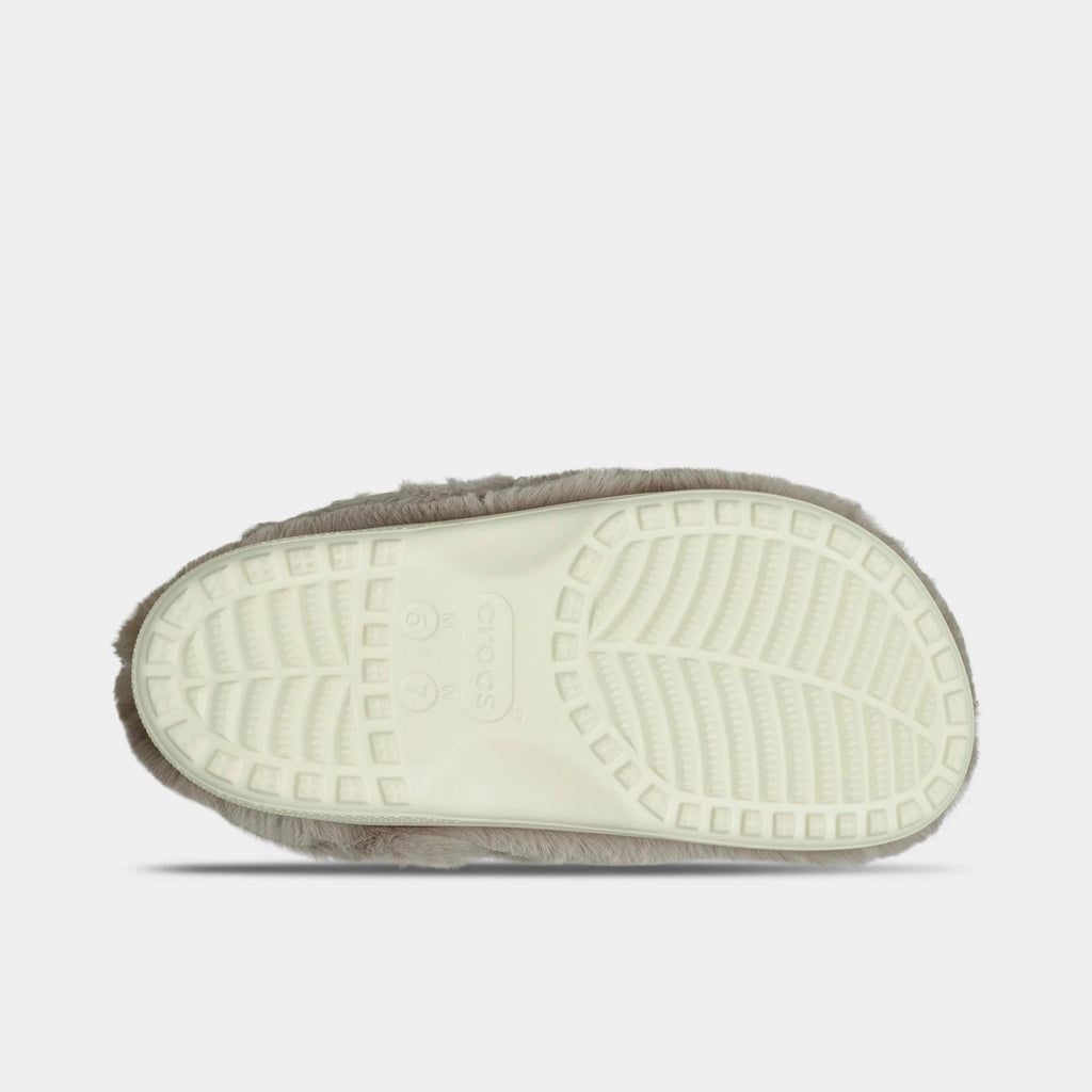 Faux Fur Backstrap Clog - Cream