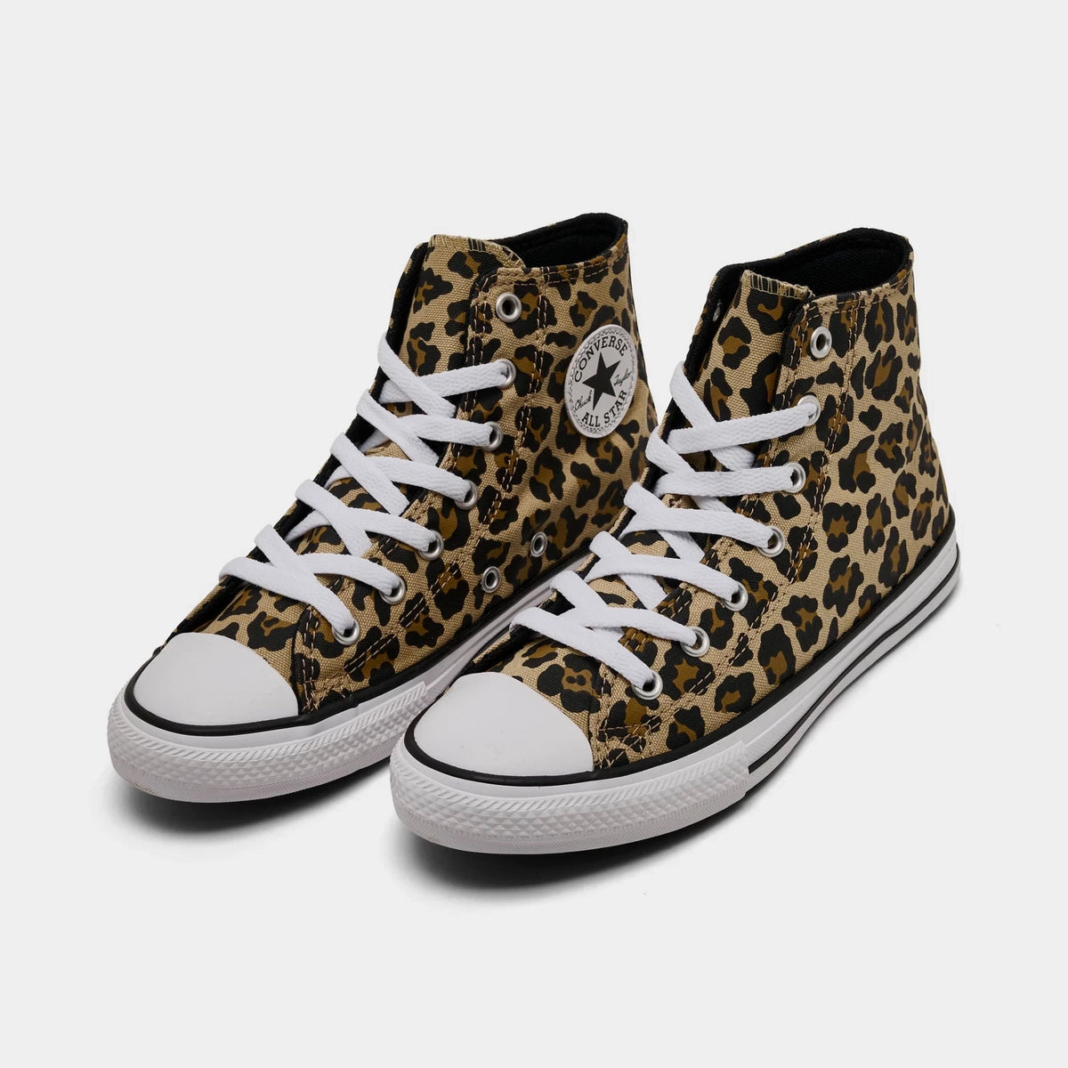Girls' Animal Print Canvas High Top Sneakers