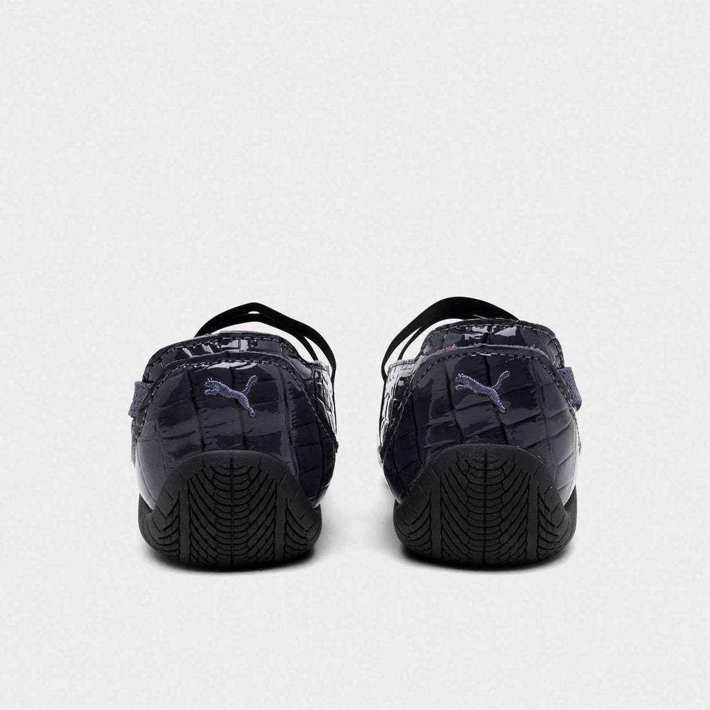 Women's Cow-Print Patent Ballet Sneakers