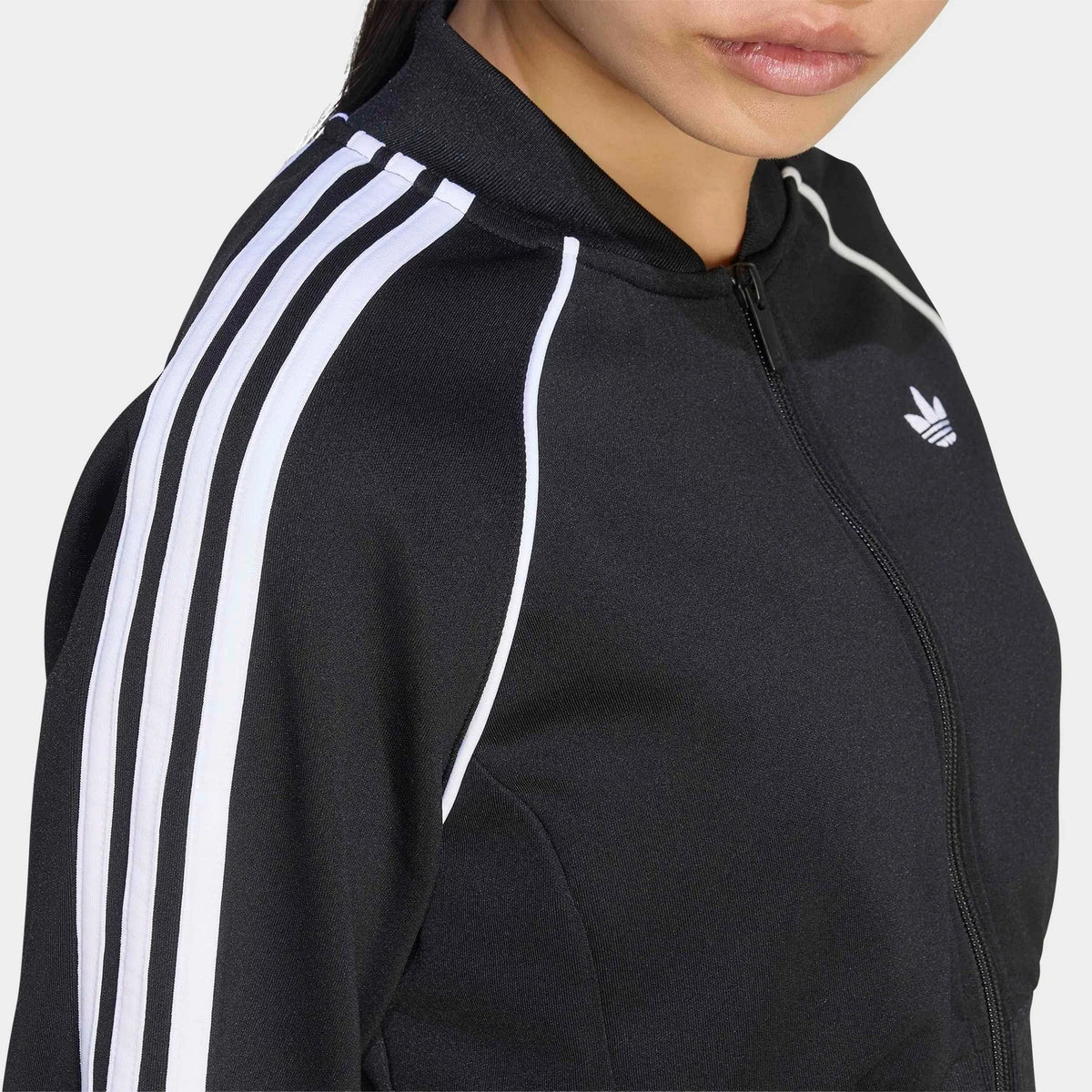 Women's Cropped Doubleknit Full-Zip Track Top
