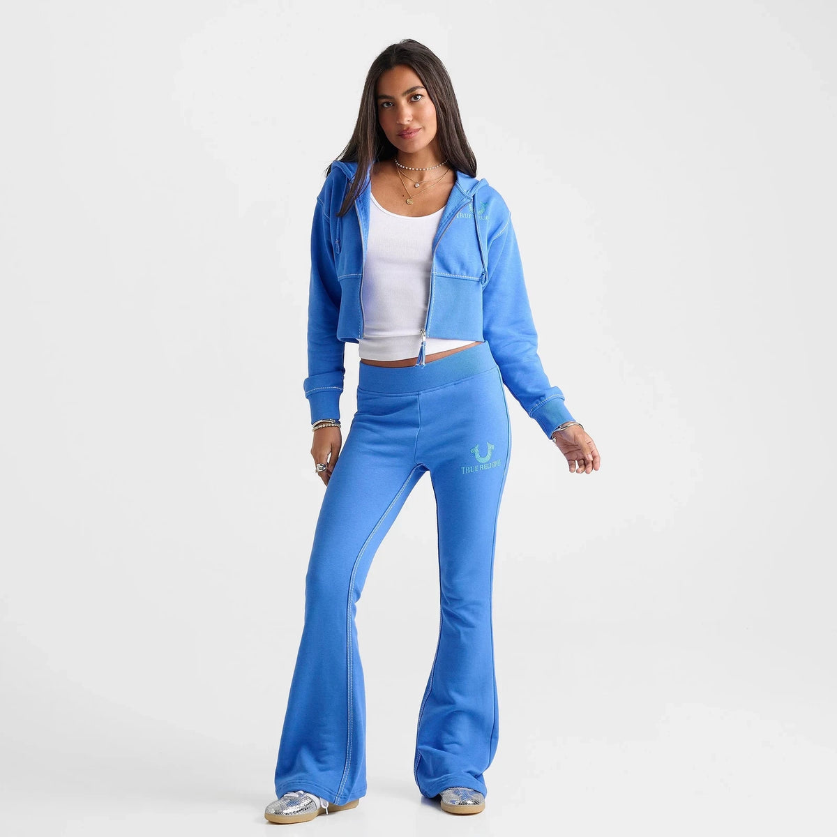 Women's Mid-Rise Flare Sweatpants