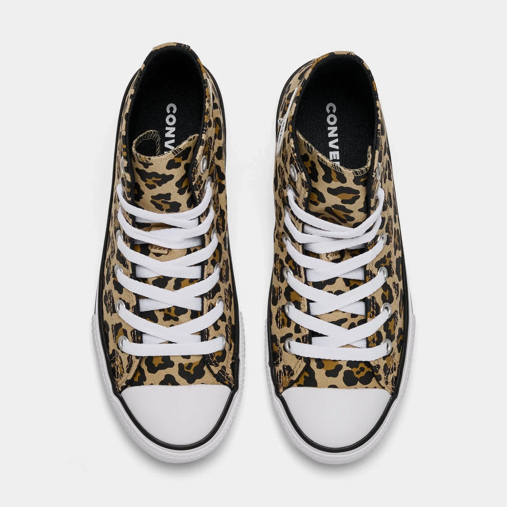 Girls' Animal Print Canvas High Top Sneakers