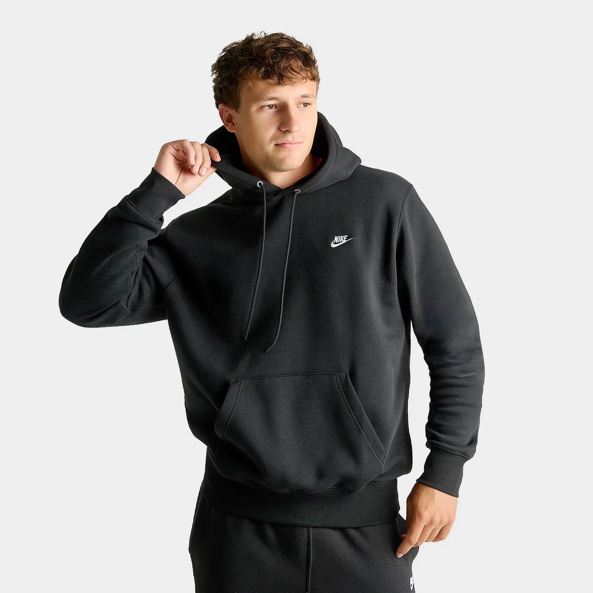 Men's Brushed Fleece Pullover Hoodie - Gray