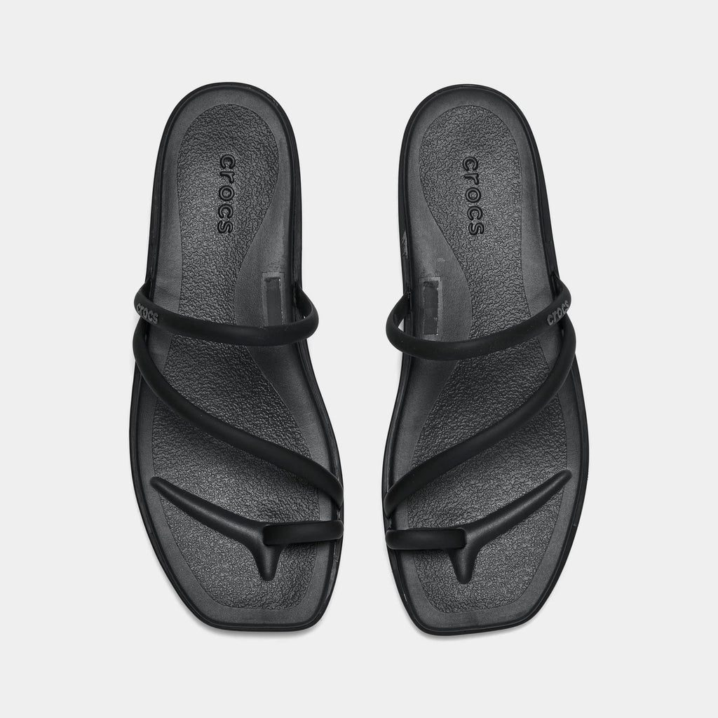 Square Toe Loop Sandal - Black