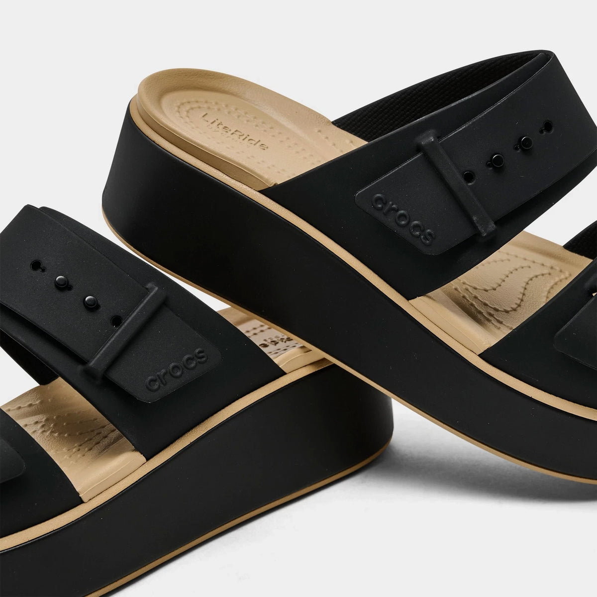 Matte Wrap Low Wedge Sandal - Black